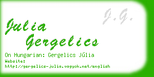 julia gergelics business card